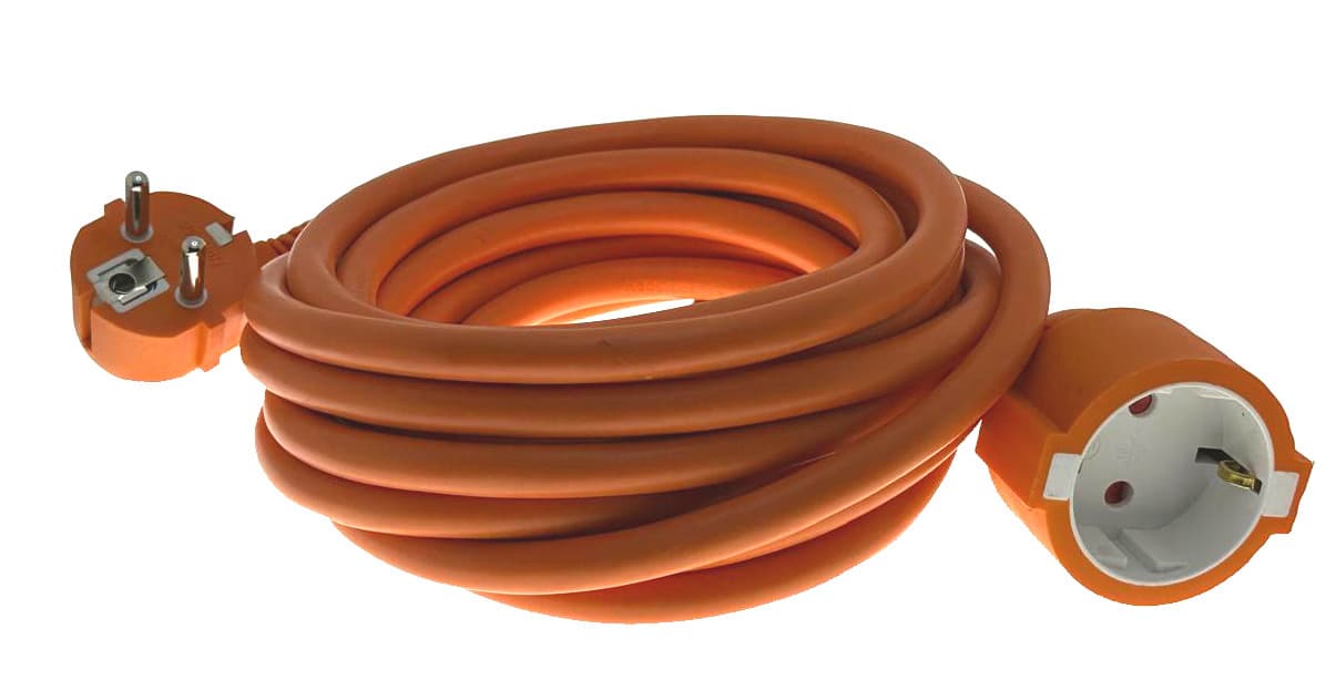 Cordon prelungitor electric cupla+ștecher 3*1,5 orange ,15m